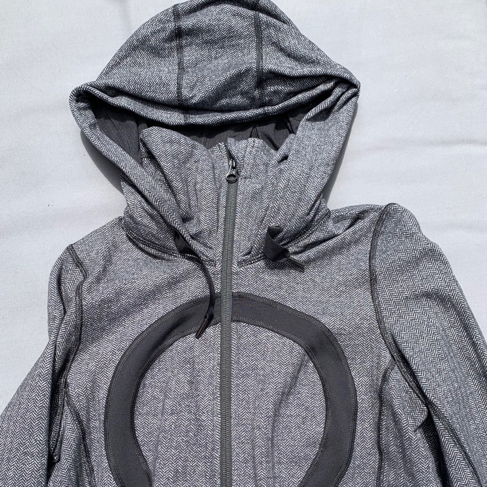 Black and Gray Lululemon Scuba Hoodie